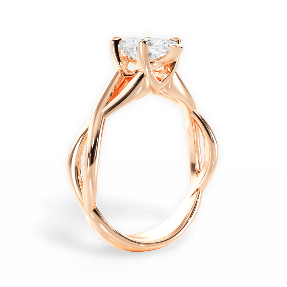Aubrey Marquise Cut Lab Grown Diamond 18Kt Rose Gold Engagement Ring - View 2
