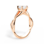 Aubrey Marquise Cut Lab Grown Diamond 18Kt Rose Gold Engagement Ring - View 2