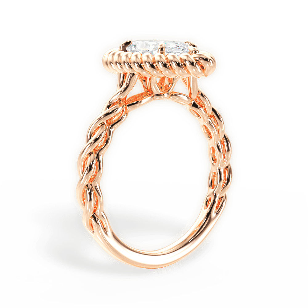 Belinda Marquise Cut Lab Grown Diamond 18Kt Rose Gold Engagement Ring - View 4