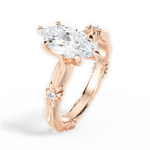 Claire Marquise Cut Lab Grown Diamond 18Kt Rose Gold Engagement Ring - View 2