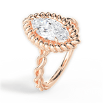 Belinda Marquise Cut Lab Grown Diamond 18Kt Rose Gold Engagement Ring - View 3
