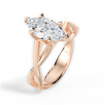 Aubrey Marquise Cut Lab Grown Diamond 18Kt Rose Gold Engagement Ring - View 4