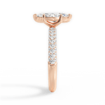 Kylie Marquise Cut Lab Grown Diamond 18Kt Rose Gold Engagement Ring - View 3