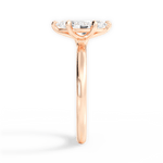 Angela Marquise Cut Lab Grown Diamond 18Kt Rose Gold Engagement Ring - View 4
