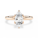 Abigail Marquise Cut Lab Grown Diamond 18Kt Rose Gold Engagement Ring