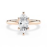 Angela Marquise Cut Lab Grown Diamond 18Kt Rose Gold Engagement Ring