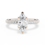 Kylie Marquise Cut Lab Grown Diamond 18Kt Rose Gold Engagement Ring