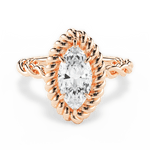 Belinda Marquise Cut Lab Grown Diamond 18Kt Rose Gold Engagement Ring