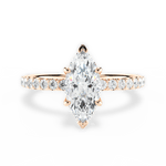 Elsie Marquise Cut Lab Grown Diamond 18Kt Rose Gold Engagement Ring