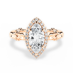 Erica Marquise Cut Lab Grown Diamond 18Kt Rose Gold Engagement Ring