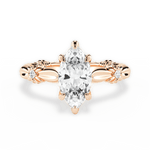 Claire Marquise Cut Lab Grown Diamond 18Kt Rose Gold Engagement Ring