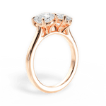 Ellen Oval Cut Lab Grown Diamond 18Kt Rose Gold Engagement Ring - View 3