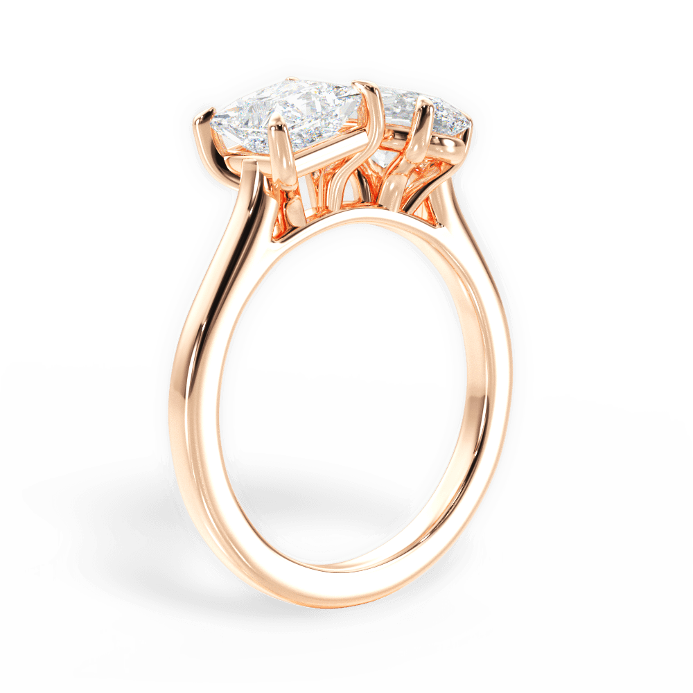 Esther Oval Cut Lab Grown Diamond 18Kt Rose Gold Engagement Ring - View 2