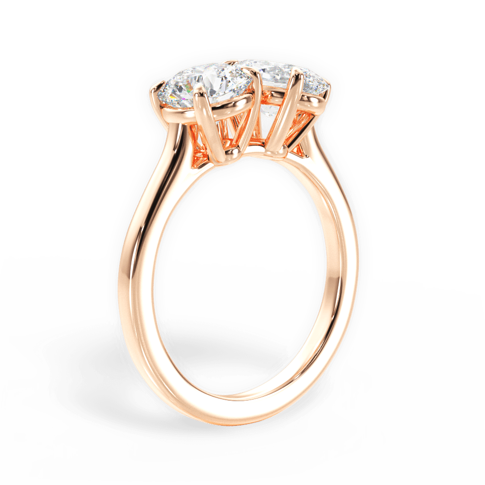 Georgia Oval Cut Lab Grown Diamond 18Kt Rose Gold Engagement Ring - View 2