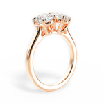 Georgia Oval Cut Lab Grown Diamond 18Kt Rose Gold Engagement Ring - View 2