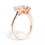 Alice Oval Cut Lab Grown Diamond 18Kt Rose Gold Engagement Ring - View 4