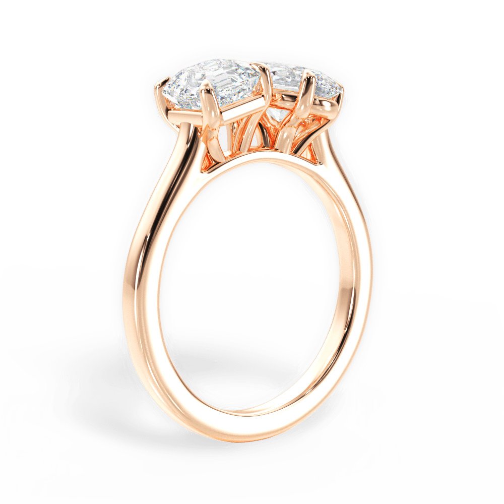 Leticia Oval Cut Lab Grown Diamond 18Kt Rose Gold Engagement Ring - View 4