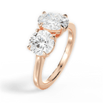 Georgia Oval Cut Lab Grown Diamond 18Kt Rose Gold Engagement Ring - View 4