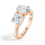 Ellen Oval Cut Lab Grown Diamond 18Kt Rose Gold Engagement Ring - View 2