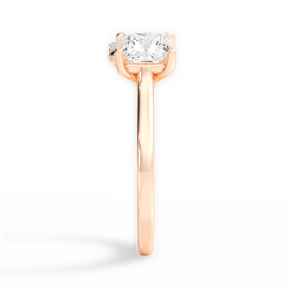 Esther Oval Cut Lab Grown Diamond 18Kt Rose Gold Engagement Ring - View 3