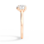 Alice Oval Cut Lab Grown Diamond 18Kt Rose Gold Engagement Ring - View 2