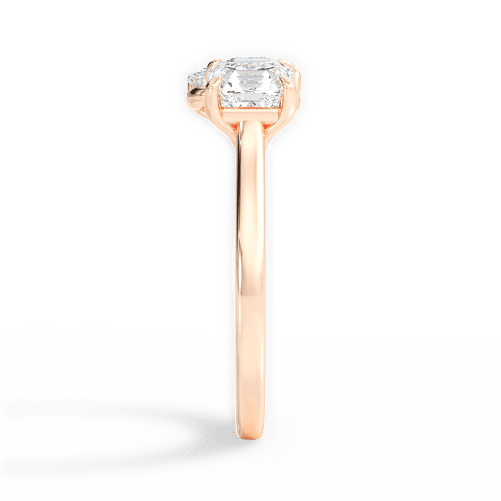 Leticia Oval Cut Lab Grown Diamond 18Kt Rose Gold Engagement Ring - View 2