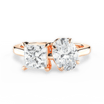 Esther Oval Cut Lab Grown Diamond 18Kt Rose Gold Engagement Ring