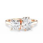 Alice Oval Cut Lab Grown Diamond 18Kt Rose Gold Engagement Ring