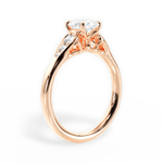 Cecilia Oval Cut Lab Grown Diamond 18Kt Rose Gold Engagement Ring - View 2