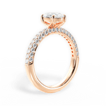 Kylie Oval Cut Lab Grown Diamond 18Kt Rose Gold Engagement Ring - View 3