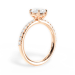 Elsie Oval Cut Lab Grown Diamond 18Kt Rose Gold Engagement Ring - View 3
