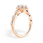Jane Oval Cut Lab Grown Diamond 18Kt Rose Gold Engagement Ring - View 2