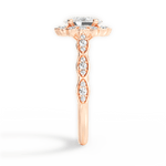 Jane Oval Cut Lab Grown Diamond 18Kt Rose Gold Engagement Ring - View 4