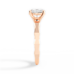 Aaliyah Oval Cut Lab Grown Diamond 18Kt Rose Gold Engagement Ring - View 4