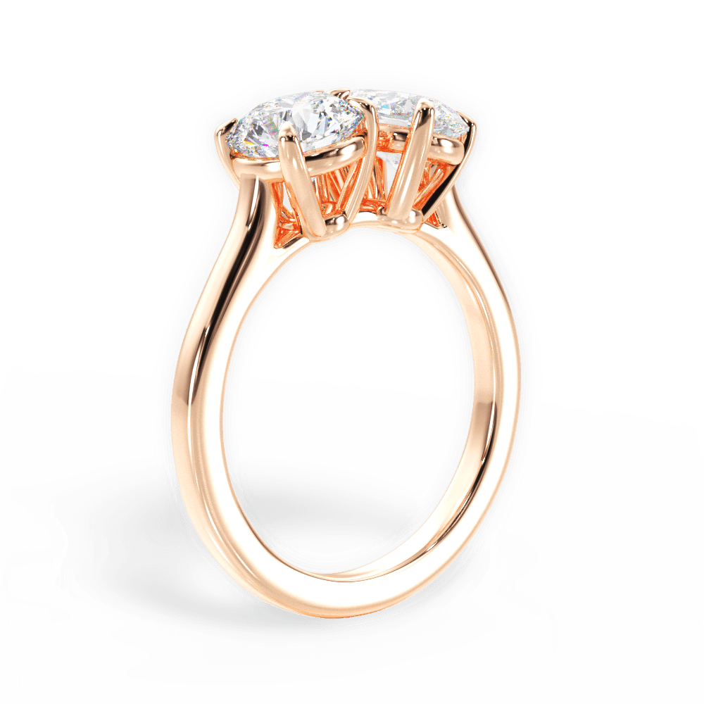 Georgia Pear Cut Lab Grown Diamond 18Kt Rose Gold Engagement Ring - View 4
