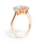 Georgia Pear Cut Lab Grown Diamond 18Kt Rose Gold Engagement Ring - View 4