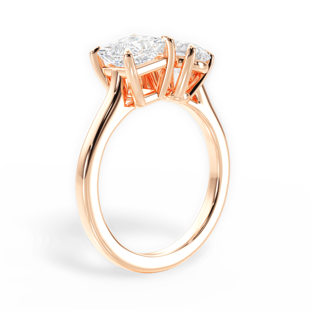 Esther Pear Cut Lab Grown Diamond 18Kt Rose Gold Engagement Ring - View 2