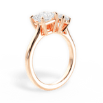 Esther Pear Cut Lab Grown Diamond 18Kt Rose Gold Engagement Ring - View 2