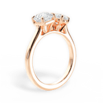 Alice Pear Cut Lab Grown Diamond 18Kt Rose Gold Engagement Ring - View 3