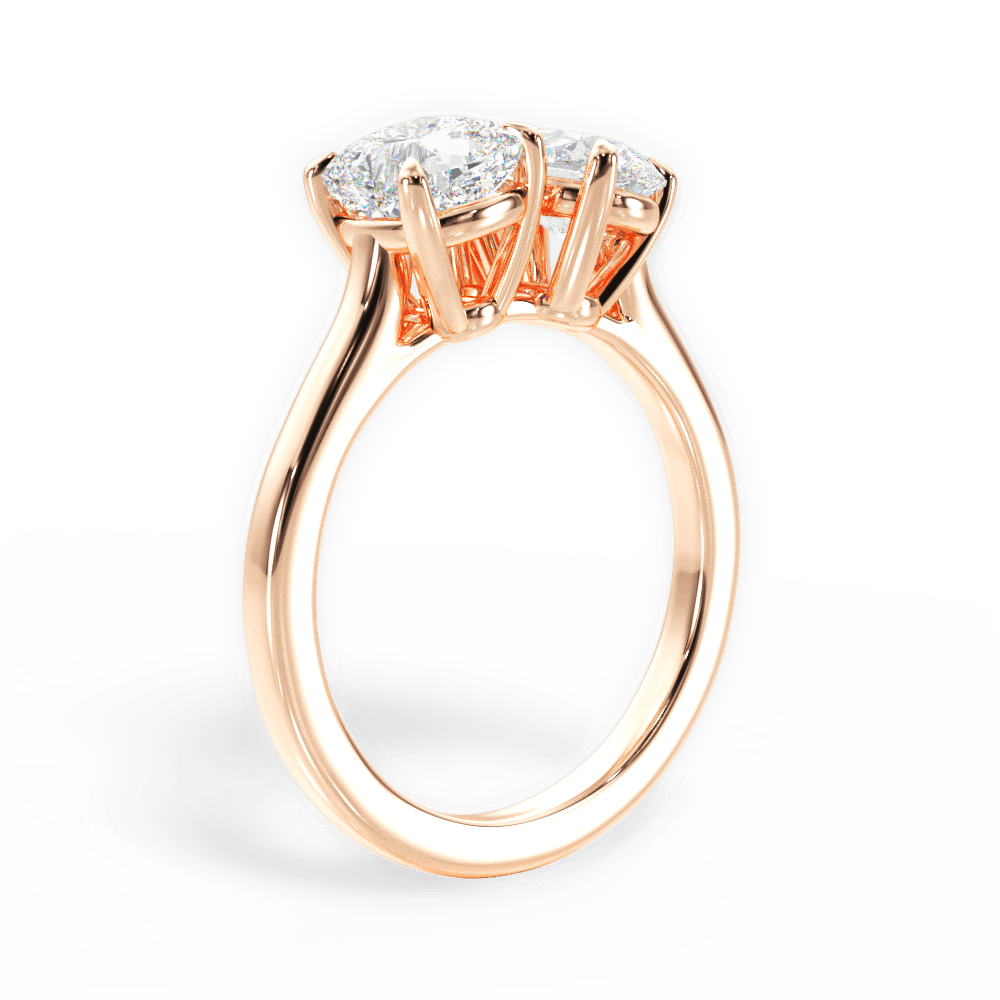 Ellen Pear Cut Lab Grown Diamond 18Kt Rose Gold Engagement Ring - View 4