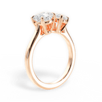 Ellen Pear Cut Lab Grown Diamond 18Kt Rose Gold Engagement Ring - View 4