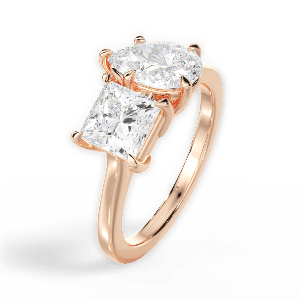 Esther Pear Cut Lab Grown Diamond 18Kt Rose Gold Engagement Ring - View 4