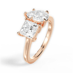 Lorraine Pear Cut Lab Grown Diamond 18Kt Rose Gold Engagement Ring - View 4
