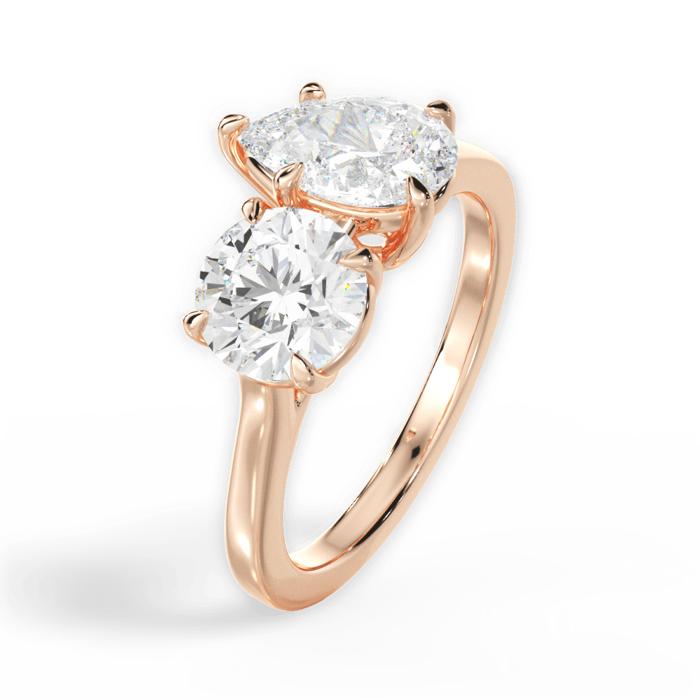 Georgia Pear Cut Lab Grown Diamond 18Kt Rose Gold Engagement Ring - View 2
