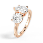 Georgia Pear Cut Lab Grown Diamond 18Kt Rose Gold Engagement Ring - View 2