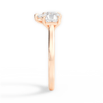 Leticia Pear Cut Lab Grown Diamond 18Kt Rose Gold Engagement Ring - View 4