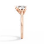 Lana Pear Cut Lab Grown Diamond 18Kt Rose Gold Engagement Ring - View 3