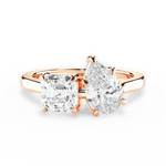 Alice Pear Cut Lab Grown Diamond 18Kt Rose Gold Engagement Ring