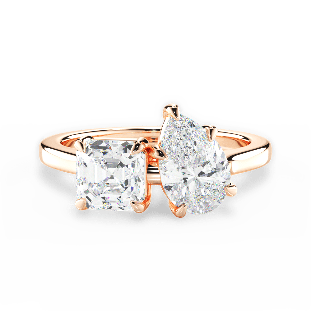 Alice Pear Cut Lab Grown Diamond 18Kt Rose Gold Engagement Ring