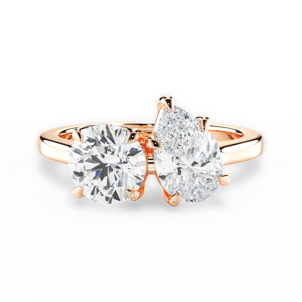 Georgia Pear Cut Lab Grown Diamond 18Kt Rose Gold Engagement Ring